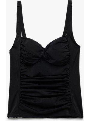 Koton Korse Detaylı Büzgülü Askılı Bikini Tankini Üst