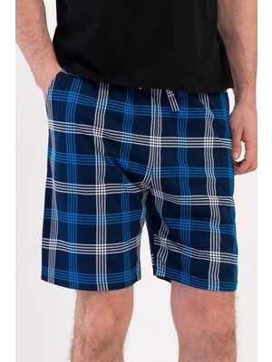 Erkek Büyük Beden Lacivert Şort %100 PAMUK C5T7N0O014