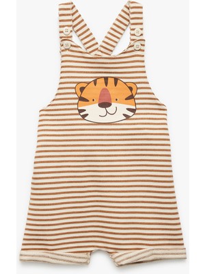 Koton Pamuklu Aslan Aplike Detaylı Şort Salopet Tulum