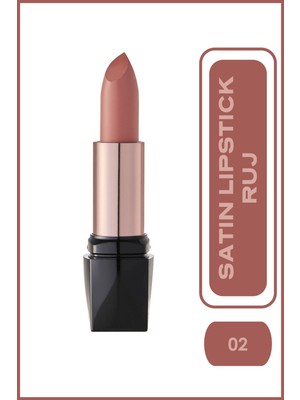Golden Rose Satin Lipstick No: 02 - Satensi Bitişli Nemlendirici Etkili Ruj