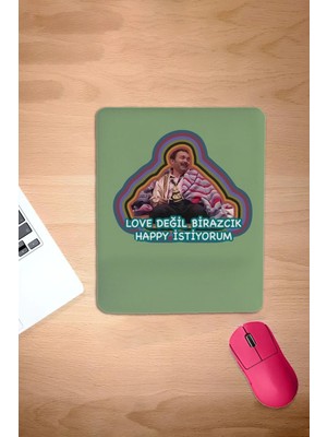 Karmat Dikdörtgen, Burhan Altıntop Komik Yazı, Mousepad, Bilgisayar Faresi Pedi, Bilek Destekli Konforlu Mouse Pad