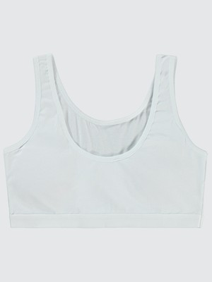 Civil Girls Kız Çocuk Pedli Büstiyer 12-14 Yaş Beyaz