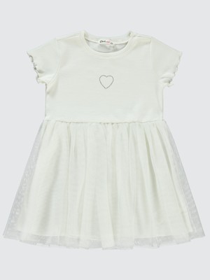 Civil Girls Kız Çocuk Elbise 2-5 Yaş Ekru