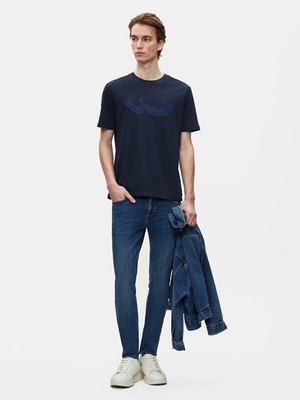 LTB Erkek Kısa Kollu Sıfır Yaka Sıgn Baskılı Regular Lacivert T-shırt