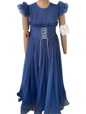 Beli Taşlı Püsküllü Abiye 3005