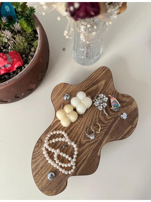 Sammwood Lüks Doğal Ahşap Sunumluk , Ahşap Ayaklı Sunumluk , Organizer , Masa Düzenleyici