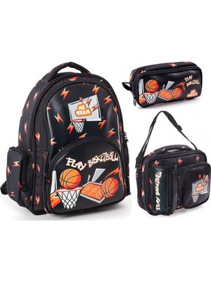 Me Çanta Me Team Play Basketbol Üçlü Erkek Çocuk Okul Çanta Seti 24157
