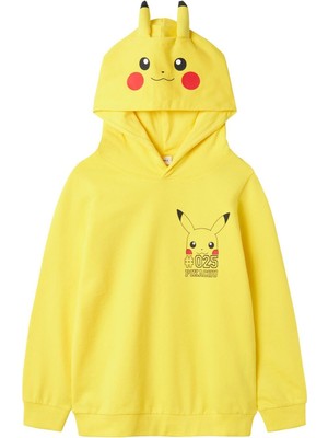 Erkek Çocuk Kapüşonlu Pokemonlu Sweatshirt
