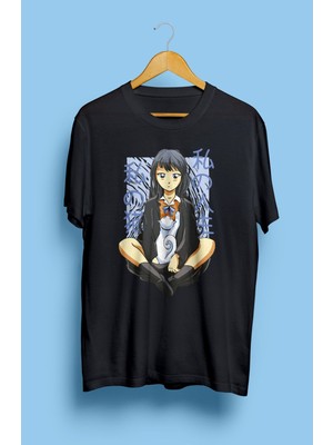 Cakkey Anime Genç Kız ve Evcil Kedisi Tasarım Baskılı  Tişört