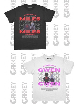 Spiderman&gwen Baskılı Oversize Sevgili Couple T-Shirt Modelleri