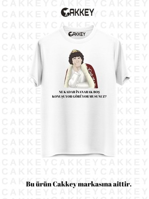 Cakkey Trend Prens Dizisi Komik Replik Baskılı Oversize Rahat Kalıp T-Shirt