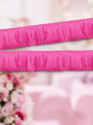 Parti Adresi Dekoratif Püskül Süs Parti Arka Plan Süsü Fuşya