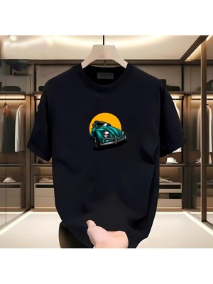 Cakkey Vosvos Baskılı Siyah Tshirt