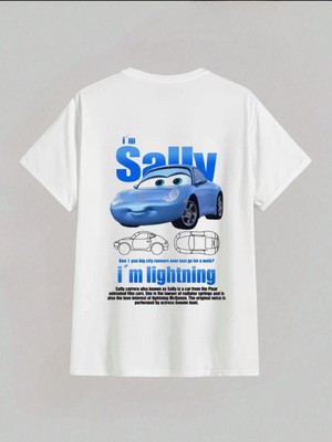 Cakkey Arabalar Baskılı Oversize T-Shirt