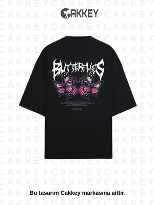 Cakkey Unisex Oversize Baskılı T-Shirt
