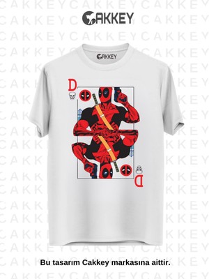 Cakkey Deadpool Card Baskılı T-Shirt