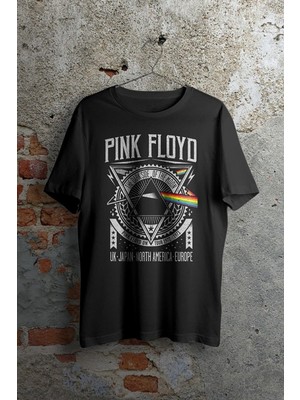 Cakkey Pink Floyd Dark Side Europe  Baskılı Owersize Tshirt