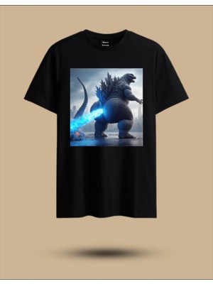 Cakkey Osuran Godzilla Baskılı Oversize T-Shirt