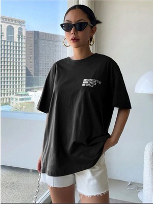 Cakkey Cheris Time Baskılı Oversize Tsihirt