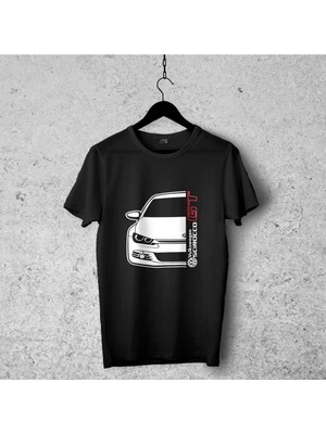 Cakkey Volkswagen Scirocco Tasarımlı Tshirt 14,  Premium Çatlama Solma Yapmaz , Otomobil