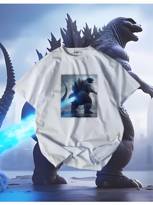 Cakkey Osuran Godzilla Baskılı Oversize T-Shirt