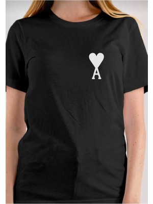 Cakkey Ami Paris Baskılı  Oversize Rahat Kalıp Tshirt