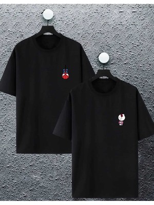 Cakkey Oversize Sevgili Çift T-Shirtleri