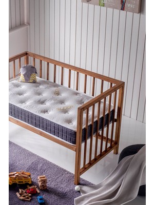 Bera Yatak Natural Park Yatak, Bebek Yatağı, Beşik Yatağı, Anne Yanı, Oyun Parkı Yatağı, Örme Kumaşlı - 10 cm