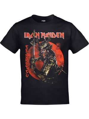 Cakkey Iron Maiden Senjutsu Album Ön Arka Baskılı  Siyah Tshirt