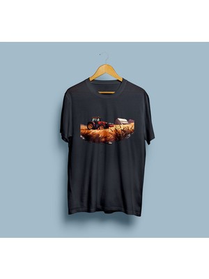 Bahriyeli Collection Oversize Traktör / Çiftçi / Tarla ve Farmer Tasarım Unisex T-Shirt