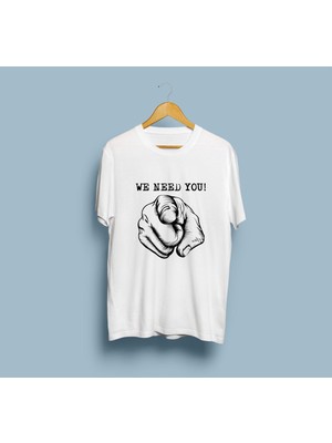 Bahriyeli Collection Oversize I Need You Sana Ihtiyacımız Var Yazılı Tasarım Tshirt