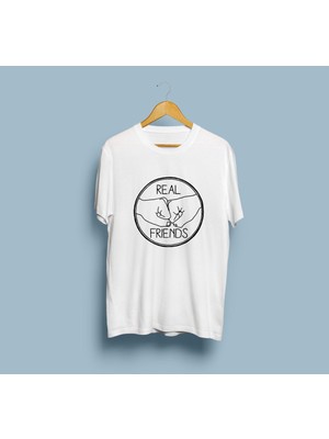 Bahriyeli Collection Oversize Gerçek Arkadaşlık (Real Friends) Unisex T-Shirt