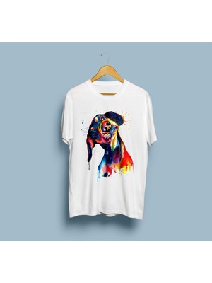 Bahriyeli Collection Oversize Renkli Köpek Tasarım Unisex T-Shirt