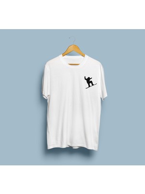 Bahriyeli Collection Oversize Olimpiyat Oyunları Snowboard Logolu Unisex T-Shirt