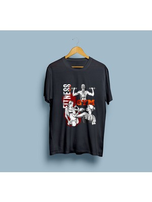 Bahriyeli Collection Oversize Kadın Gym / Fitness Tasarım T-Shirt