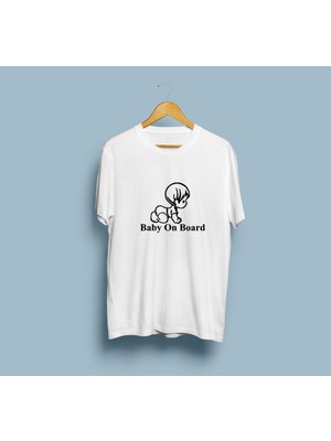 Bahriyeli Collection Oversize Baby On Board / Arabada Bebek Var Tasarım Unisex T-Shirt