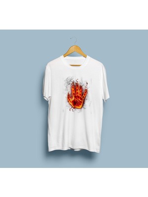 Bahriyeli Collection Oversize Yanan El Tasarımlı Unisex T-Shirt