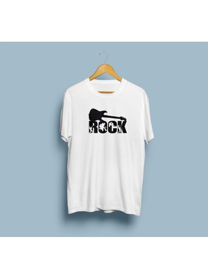 Bahriyeli Collection Oversize Rock Yazılı / Tasarımlı Unisex T-Shirt