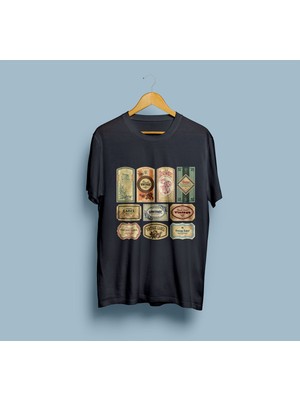 Bahriyeli Collection Oversize Vintage Label Tasarım Unisex T-Shirt