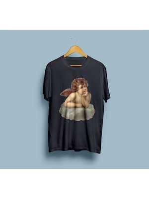 Bahriyeli Collection Oversize Vintage Baby Angel Tasarım Unisex T-Shirt