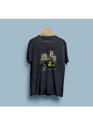 Bahriyeli Collection Oversize Enjoy The Ride Bisiklet Tasarım Unisex T-Shirt