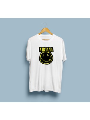 Bahriyeli Collection Oversize Nirvana Smile Tasarım Unisex T-Shirt