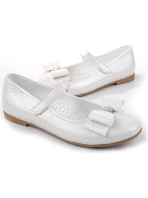Papuç Sepeti Ortaç 3162 Kız Çocuk Balerin Cırtlı Babet Ayakkabı