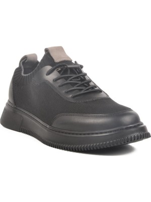 LO02255-F412 M Siyah Erkek Triko Günlük Ayakkabı