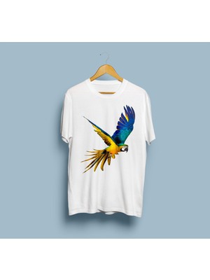 Bahriyeli Collection Oversize Amerikan Papağanı Tasarım Unisex T-Shirt