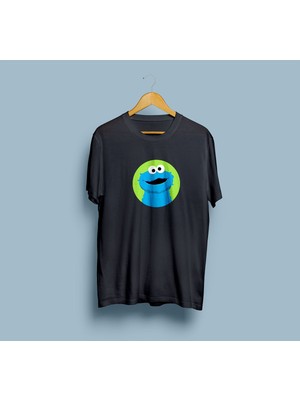Bahriyeli Collection Oversize Kurabiye Canavarı Tasarım Unisex T-Shirt
