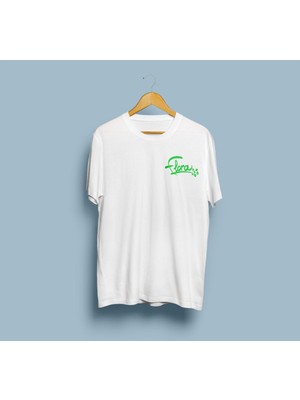 Bahriyeli Collection Oversize Flora Yazılı Tasarım Unisex T-Shirt