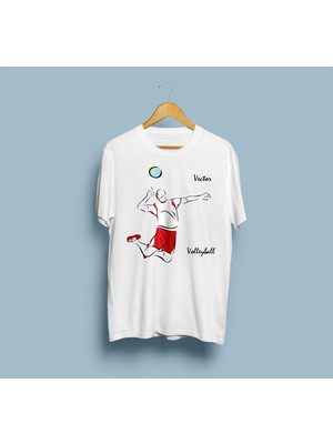 Bahriyeli Collection Oversize Voleybol Tasarım Unisex T-Shirt