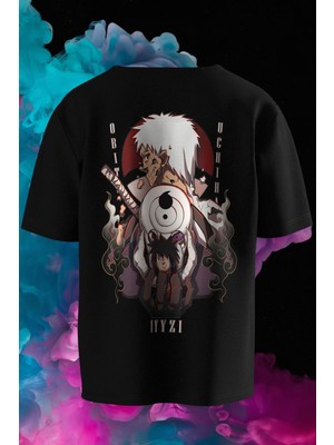 Cakkey Naruto Shippuden: Uchiha Obito V2 Baskılı Oversized Anime Tshirt