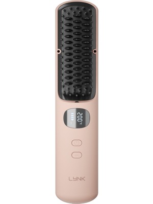 Mini Styler Pembe - Taşınabilir Şarjlı Saç Düzleştirici Seramik Isıtmalı Fön Tarak